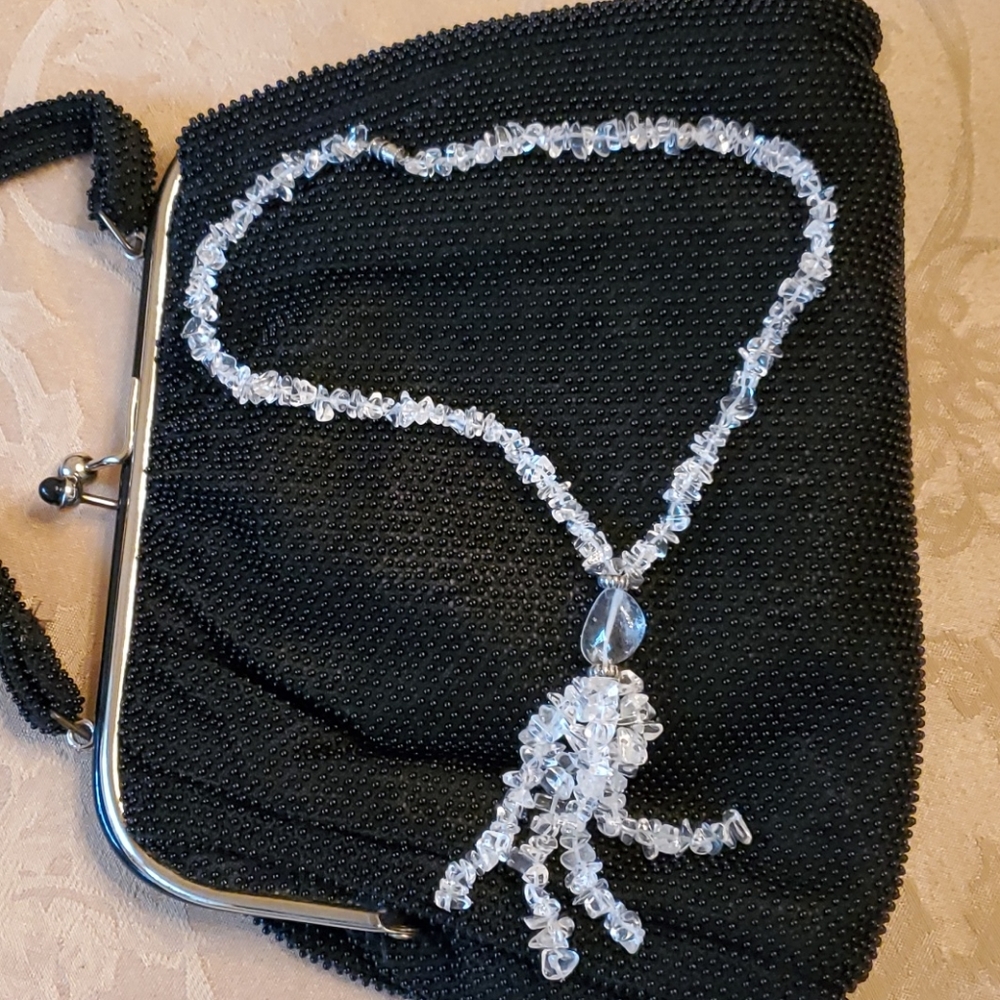 Crystal quartz hand made drop necklace - Picture 6 of 11